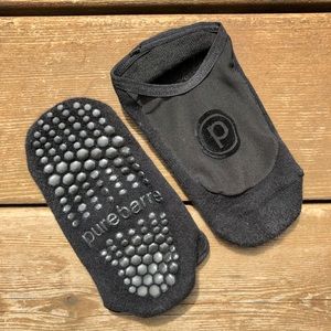 low rise black mesh pure barre socks velvet p RARE